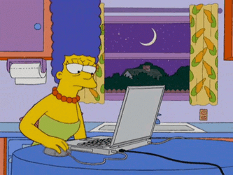 Marge Simpson Surfing The Web GIF