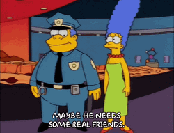 Marge Simpson Talking To Chief Wiggum GIF