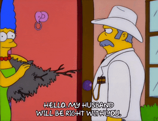 Marge Simpson Talking To Southern Colonel GIF