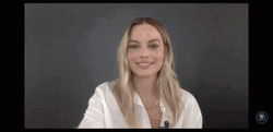 Margot Robbie Cellphone Shot Waving GIF