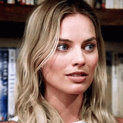 Margot Robbie Confused Stare Nodding GIF