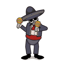 Mariachi Cartoon Viva Mexico Celebration GIF