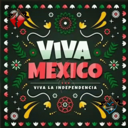 Mariachi Man Surrounded By Fireworks And Flowers GIF