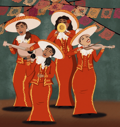 Mariachi Singers Playing Instruments GIF