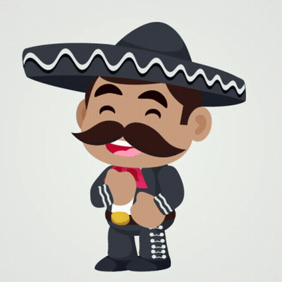 Mariachi With Sombrero And Mustache GIF