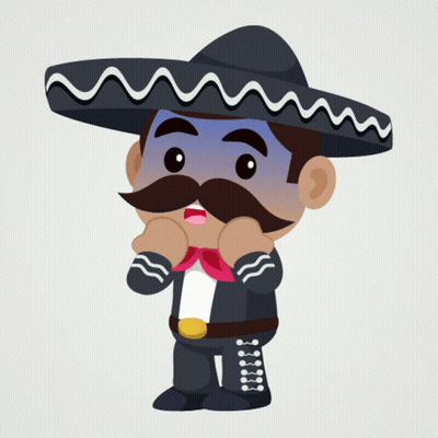 Mariachi With Sombrero And Mustache GIF