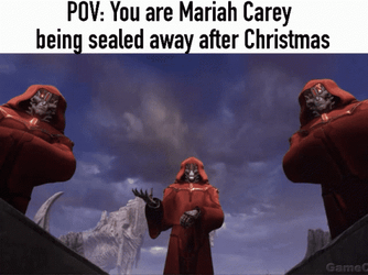 Mariah Carey Being Sealed Christmas Meme GIF