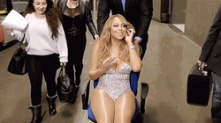 Mariah Carey Being Wheeled Out GIF