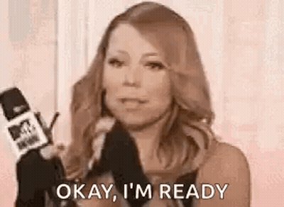 Mariah Carey Holding Microphone Saying Okay I'm Ready GIF
