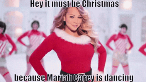 Mariah Carey Dancing In Christmas Video GIF