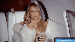 Mariah Carey Sipping Red Wine GIF