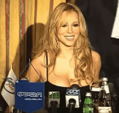Mariah Carey Smiling At Microphone GIF