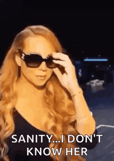 Mariah Carey Sunglasses Says Sanity I Don't Know Her GIF