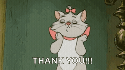 Marie From Aristocats Covering Face Saying Thank You GIF