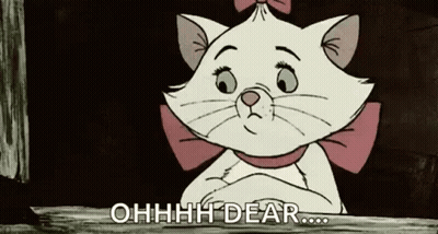 Marie From The Aristocats Is Looking Out Of A Window And Says Ohhhh Dear . GIF