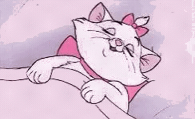 Marie From The Aristocats Laying On Bed Eyes Closed GIF