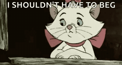 Marie From The Aristocats Looking Out Window Saying I Shouldn't Have To Beg GIF