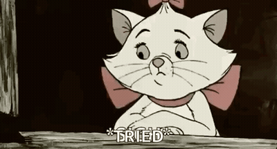 Marie The Cat From The Aristocats Is Looking Out Of A Window And Says `` Tried '' . GIF