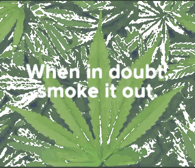 Marijuana Leaf With Smoke It Out Sticker