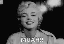 Marilyn Monroe Giving A Kiss GIF