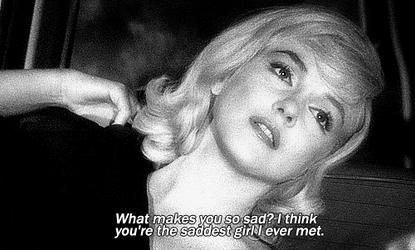 Marilyn Monroe Quote Sad Blank Stare GIF