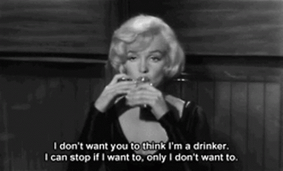 Marilyn Monroe Quotes Getting Drunk GIF