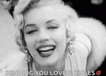 Marilyn Monroe Quotes Sending Love And Kisses GIF
