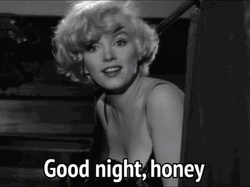 Marilyn Monroe Saying Goodnight GIF