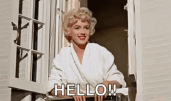 Marilyn Monroe Waving Saying Hello GIF