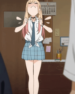 Marin Kitagawa Anime Funny Anxious GIF