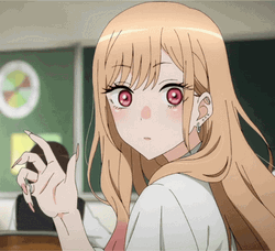 Marin Kitagawa Anime Girl Wink GIF