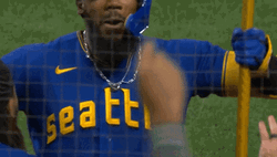 Mariners Win Teoscar Hernández Thumping Homerun Trident GIF