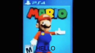 Mario Advertised On PS4 GIF