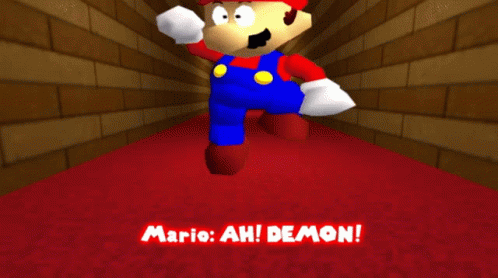 Mario Ah Demon In Red GIF