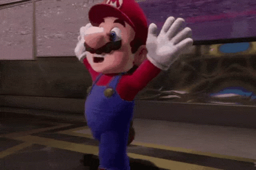 Mario And Luigi Are Hugging Each Other In A Game GIF