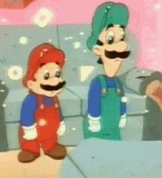 Mario And Luigi Bowing Head Loop GIF