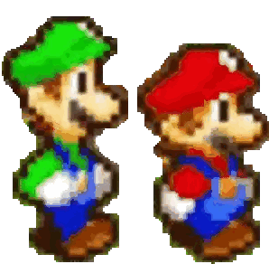 Mario And Luigi Standing Together Sticker