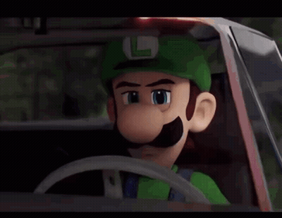 Mario And Luigi Standing Together Looking At Camera GIF