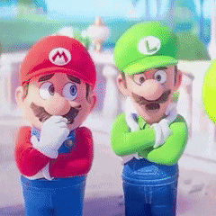 Mario And Luigi Standing With Arms Crossed GIF