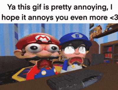 Mario And SMG At Desk GIF