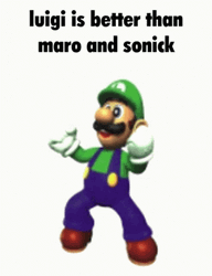 Mario And Sonic Weird Luigi  GIF