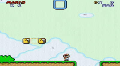 Mario Flying Through Air GIF