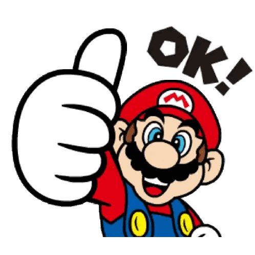 Mario Giving Thumbs Up Sticker
