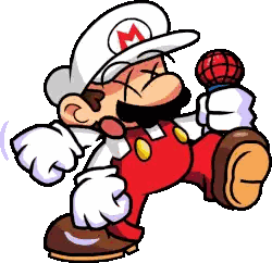 Mario Holding Microphone Sticker