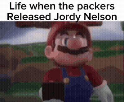 Mario Holding Nintendo Switch Life When The Packers Released Jordy Nelson GIF