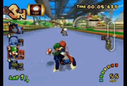 Mario Kart Double Dash With Luigi GIF