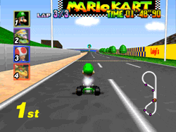 Mario Kart Luigi Flying GIF