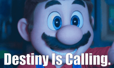 Mario Mascot Destiny Is Calling GIF