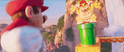 Mario Movie Mario Punching King Koopa GIF