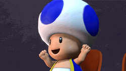 Mario Mushroom Kingdom Toad Happy GIF